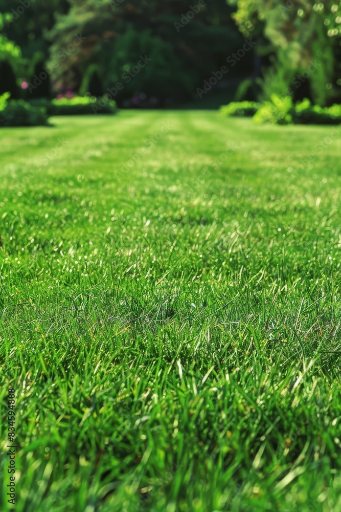 A trimmed lawn, neatly mowed garden A trimmed lawn, neatly mowed garden