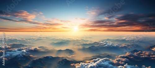 Sunset in the clouds photo