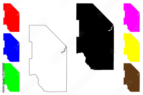 Ada County, Idaho (U.S. county, United States of America, USA, U.S., US) map vector illustration, scribble sketch Ada map