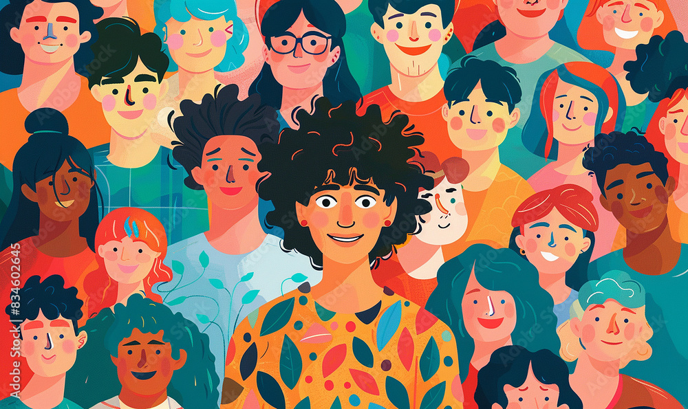 A person surrounded by people A person surrounded by people