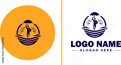 insurance icon Coverage Assurance Protection flat logo sign symbol editable vector