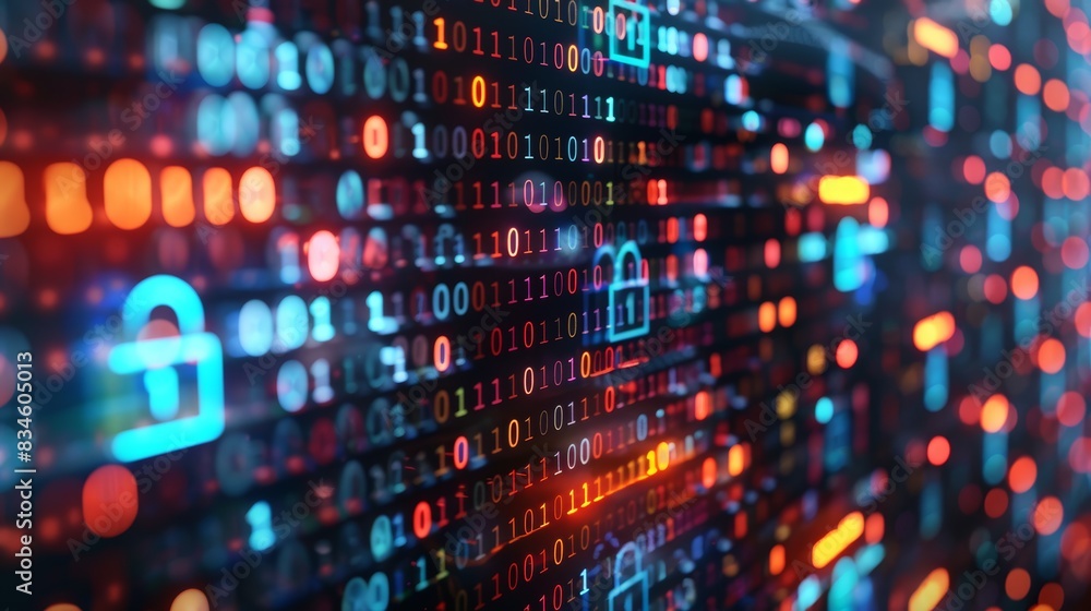 A detailed view of encrypted code blocks ensuring the integrity of secure data through advanced cyber defense measures A detailed view of encrypted code blocks ensuring the integrity of secure data through advanced cyber defense measures