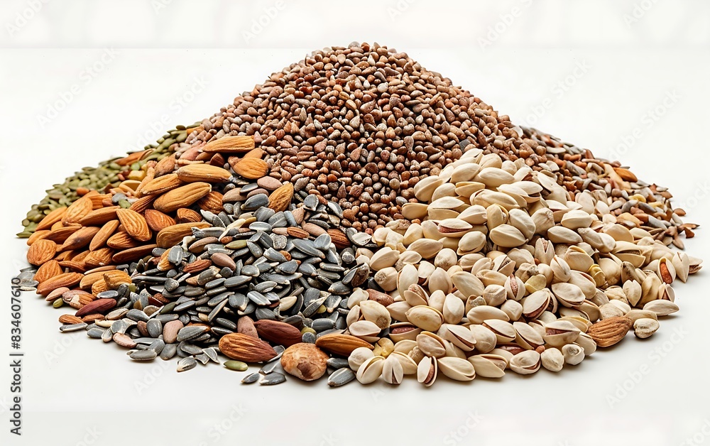 Obraz premium A group of different types of nuts