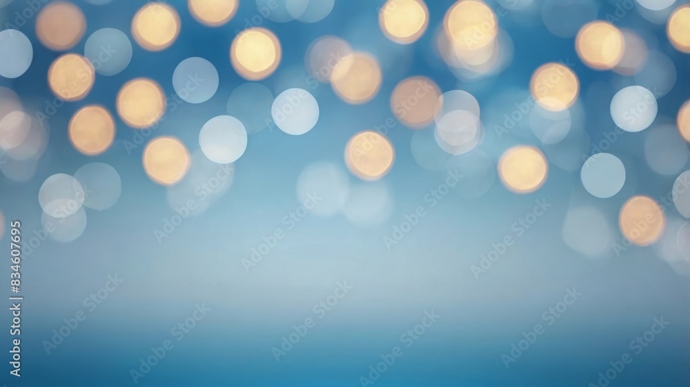 Bokeh decorative lights on a blue background Bokeh decorative lights on a blue background