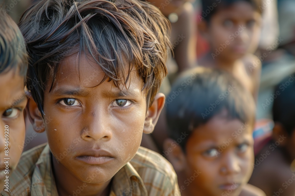 Portrait of an unidentified indian boy at the street. Portrait of an unidentified indian boy at the street.