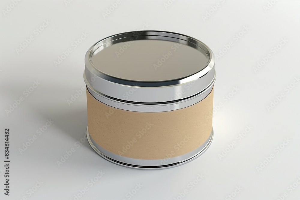 3D render of a metal box mockup can be used for multipurpose 3D render of a metal box mockup can be used for multipurpose