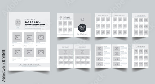 Product Catalog Design, Product Line Sheet Template, Wholesale Template Layout with 10 pages concept  