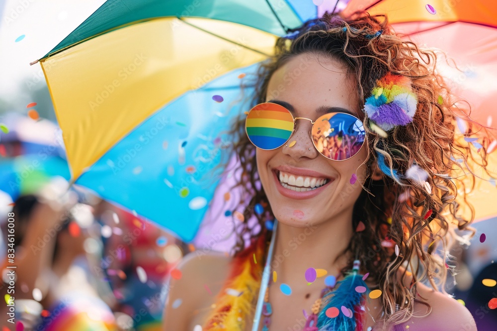 Dynamic Pride Month celebration poster, highlighting LGBTQ community pride and unity, colorful parade scene, editorial photography style Dynamic Pride Month celebration poster, highlighting LGBTQ community pride and unity, colorful parade scene, editorial photography style