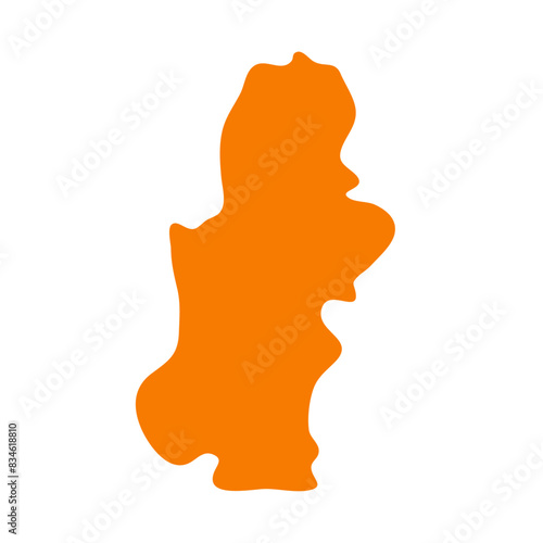 Kasai map in orange color photo