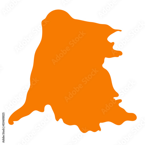 Équateur map in orange color photo