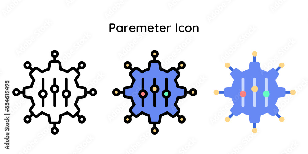 Fototapeta premium Parameter Icon related to maintenance, setting, internet, security.