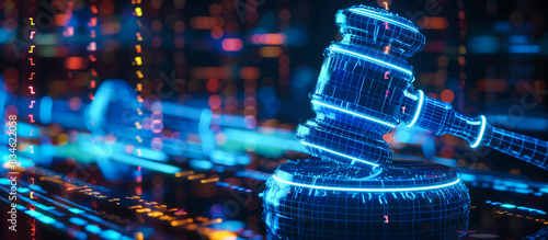 legal cybersecurity laws and regulations abstract technology digital gavel