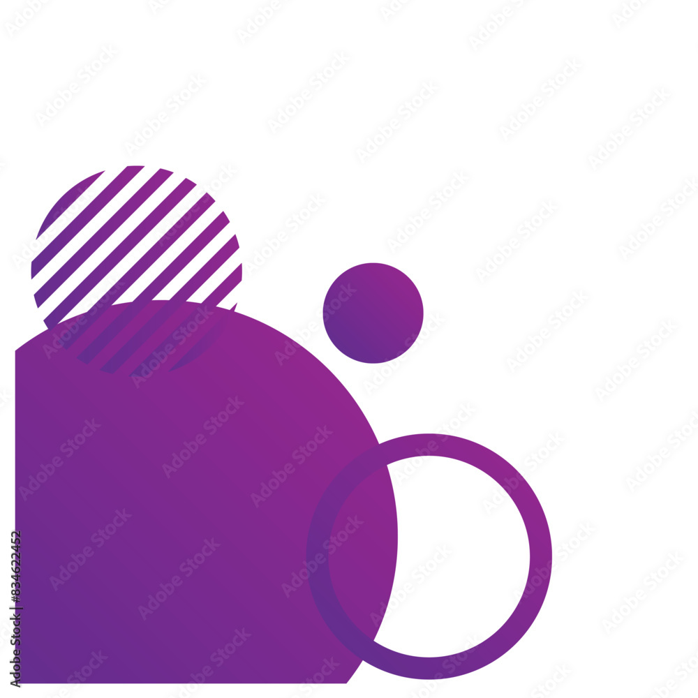 Fototapeta premium Purple Circle Geometric Corner