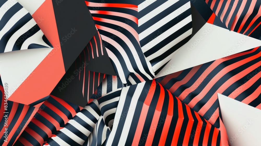 Abstract geometric patterns with contrasting colors, creating a striking visual effect. Abstract geometric patterns with contrasting colors, creating a striking visual effect.
