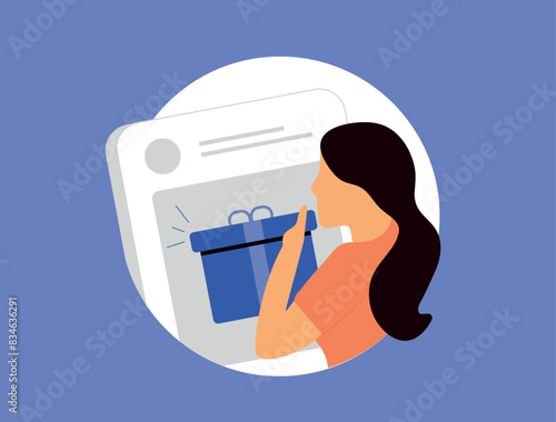Social media giveaway boost user engagement and brand awareness. Plan social media contests with attractive prizes. SMM strategy with influencer collaborations and giveaway ideas. Vector illustration