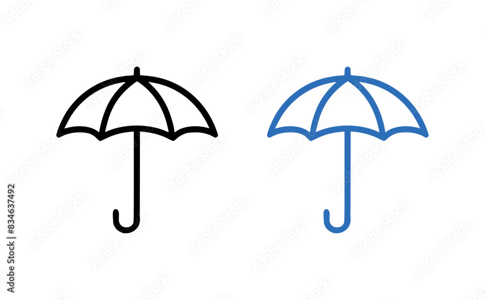 Umbrella icon on white background. Vector illustration in trendy flat style