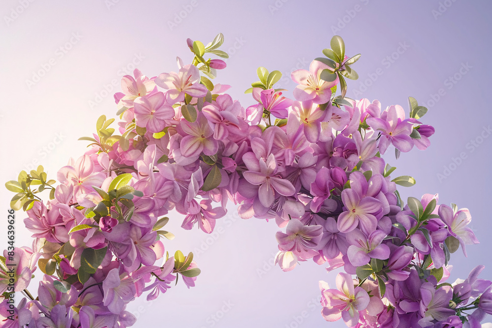 Fototapeta premium lilac flowers on lilac background