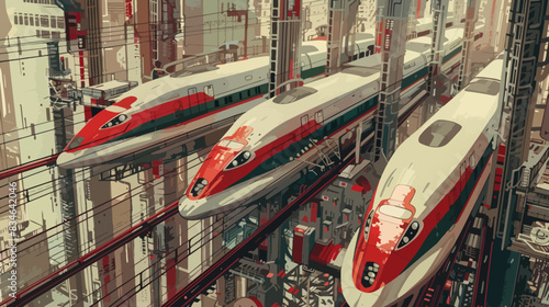 High Speed Train Illustration