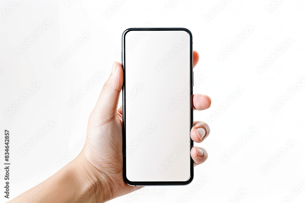 a person's hand holding a smart phone with their thumb visible a person's hand holding a smart phone with their thumb visible