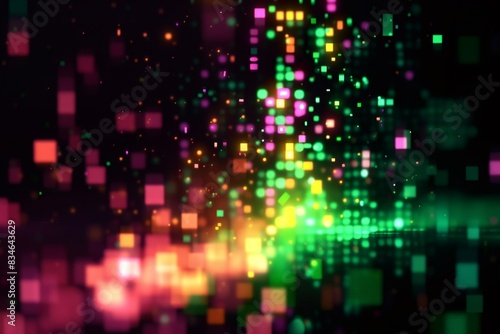 Wallpaper Mural abstract digital square particle background creating a digital and hi-tech atmosphere. Torontodigital.ca