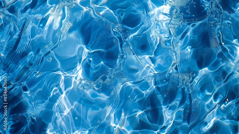 Blue water surface with bright sun light reflections background. Blue water surface with bright sun light reflections background.