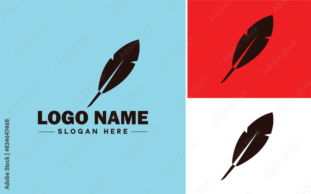 writing quill icon Pen Feather pen Quill pen flat logo sign symbol editable vector writing quill icon Pen Feather pen Quill pen flat logo sign symbol editable vector