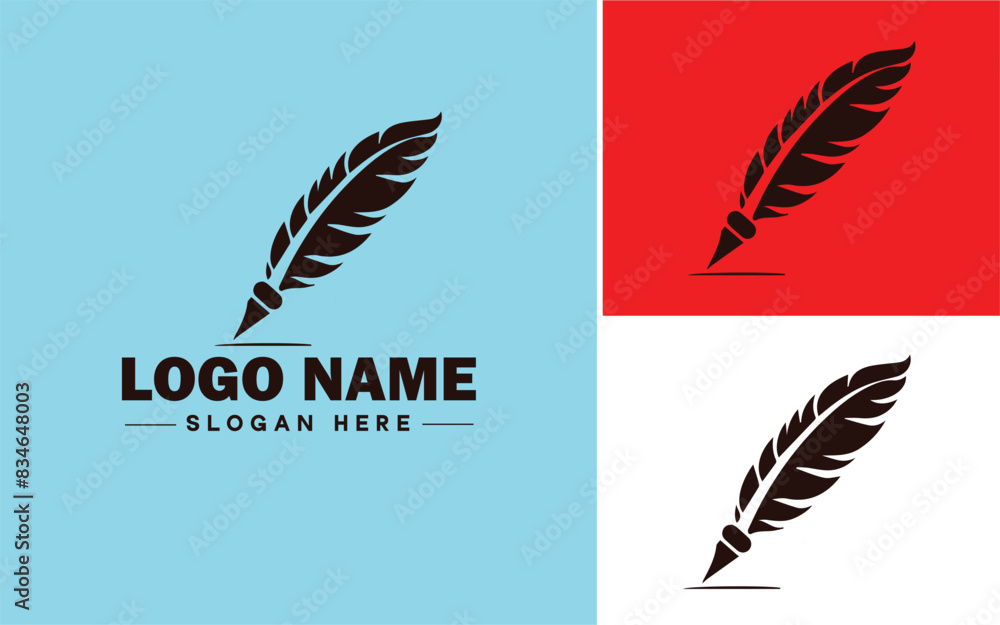 writing quill icon Pen Feather pen Quill pen flat logo sign symbol editable vector writing quill icon Pen Feather pen Quill pen flat logo sign symbol editable vector