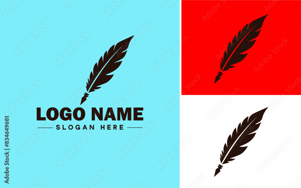 writing quill icon Pen Feather pen Quill pen flat logo sign symbol editable vector writing quill icon Pen Feather pen Quill pen flat logo sign symbol editable vector