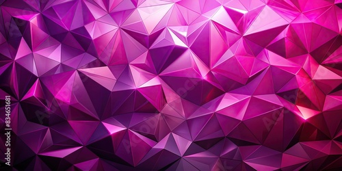 Abstract magenta crystal background with faceted texture  perfect for a wide panoramic polygonal wallpaper    render  abstract  magenta  crystal  background  faceted  texture  wide