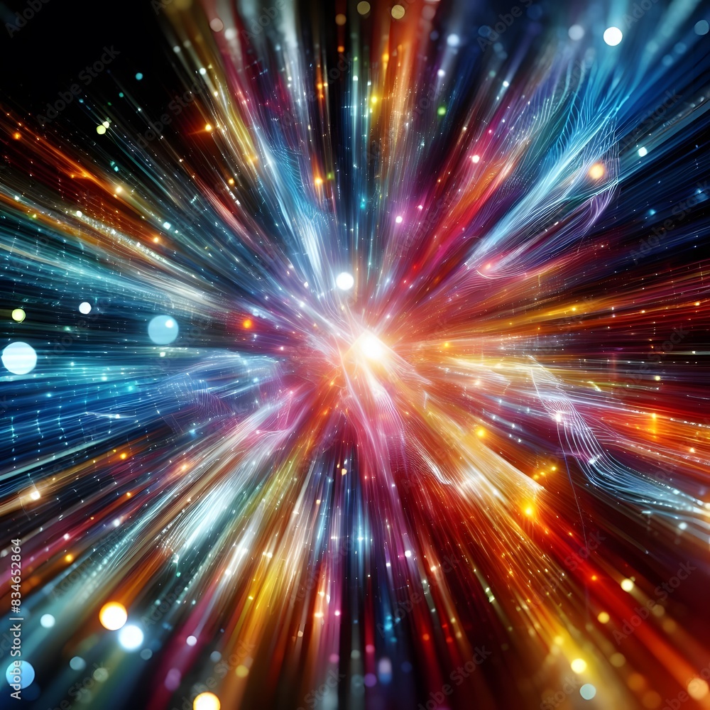 Naklejka premium An electrifying display of abstract colorful lights