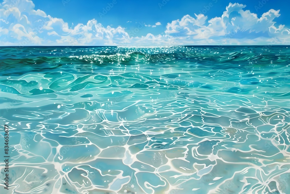 CrystalClear Water Reflecting a Bright Blue Sky CrystalClear Water Reflecting a Bright Blue Sky