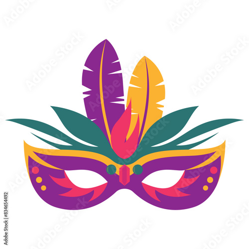 Mardi Gras Mask Illustration