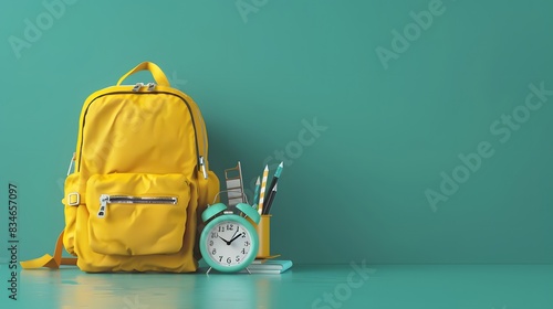 back to school concept with yellow back