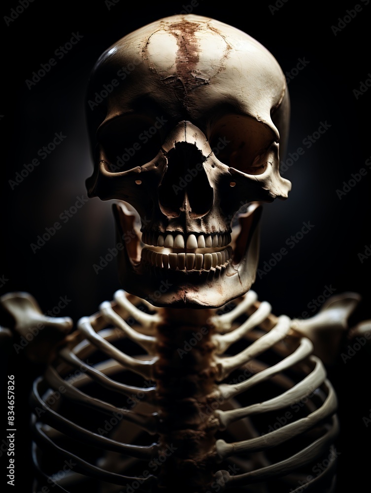 Detailed closeup of a human skull Detailed closeup of a human skull