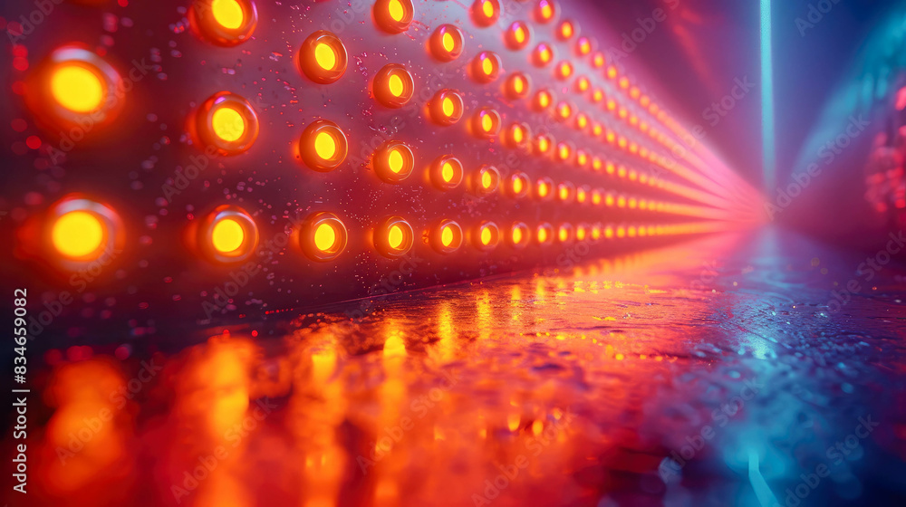 Obraz premium Luminous interior of the night club glowing abstract background