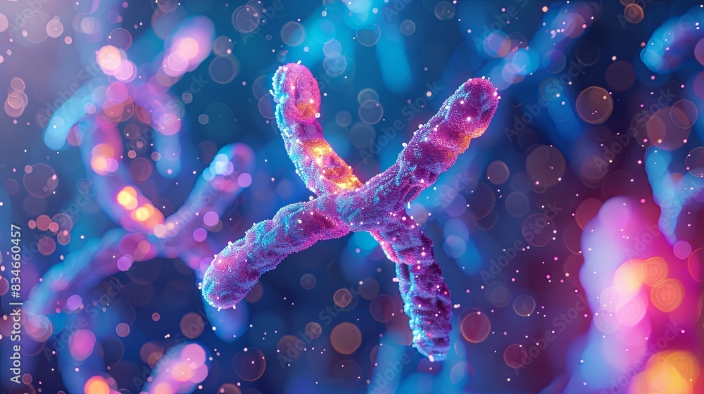 3D illustration of X Chromosome, Medicine. Medical science and biotechnology background. 3D illustration of X Chromosome, Medicine. Medical science and biotechnology background.