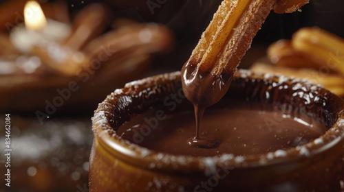 Dunk your worries in chocolate!.Try new Churros with chocolate sauce, the perfect comfort food.