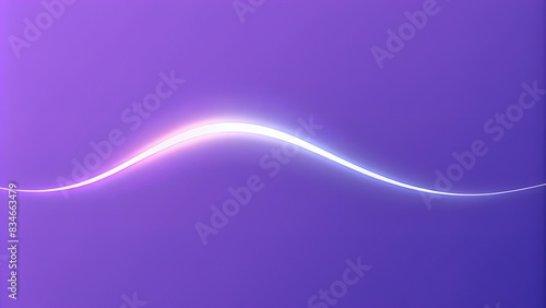 Minimalistic Light Background with Dynamic Light Purple Line. Perfect for: Modern design, abstract backgrounds, technology themes, minimalist art, digital illustrations.