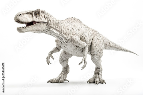 White Dinosaur on White Background