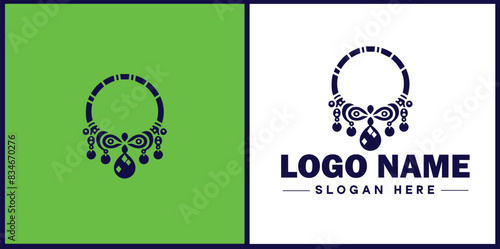jewelry icon Accessories Adornments Ornaments flat logo sign symbol editable vector