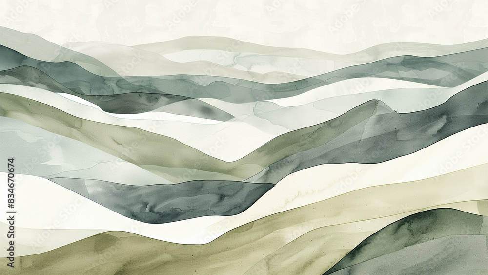 custom made wallpaper toronto digitalAbstract Watercolor Mountain Ranges for TV Frame Art