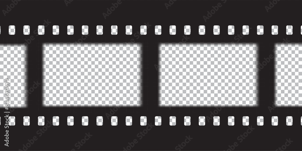 Video camera, camera roll viewfinder overlay. Camera and binocular frame vector template. Black lines on transparent background. 