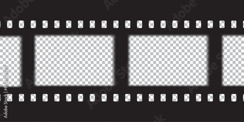 Video camera, camera roll viewfinder overlay. Camera and binocular frame vector template. Black lines on transparent background. 