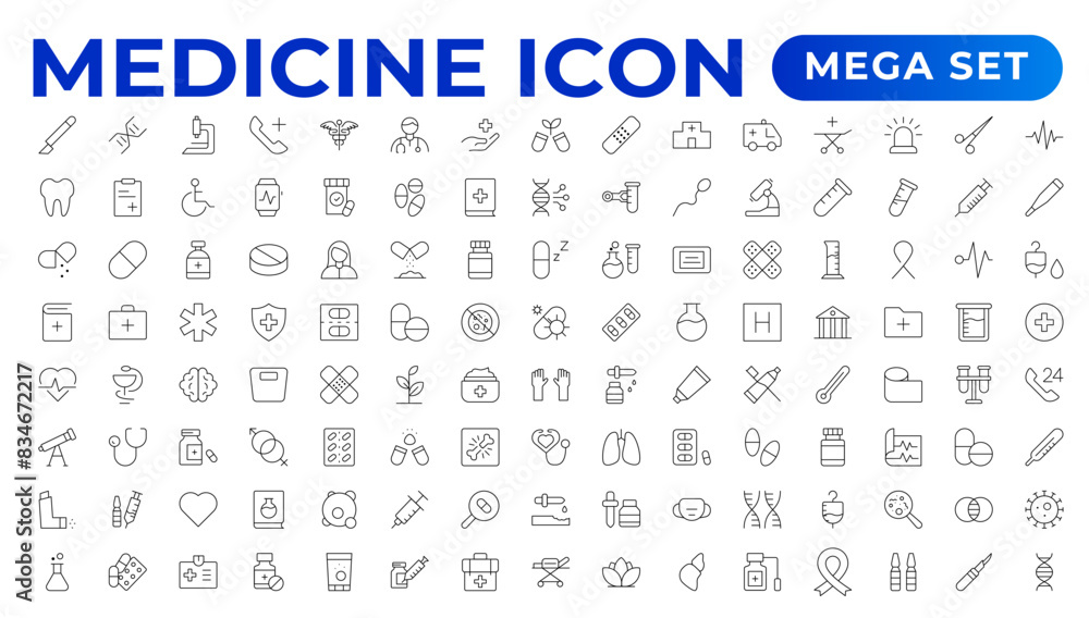 Medicine line Icon set collection. Set of vector line icons of Medicine and helth for weband apps. modern icon and various concepts, Set of flat signs and symbols for web and apps. Medicine line Icon set collection. Set of vector line icons of Medicine and helth for weband apps. modern icon and various concepts, Set of flat signs and symbols for web and apps.