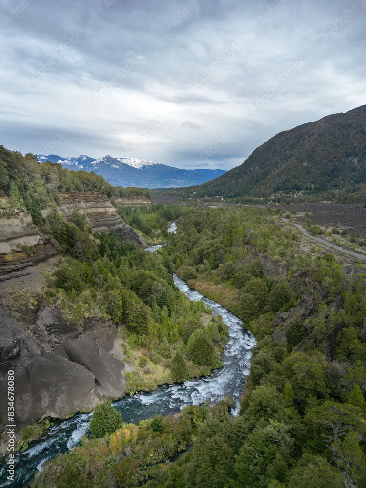 Fototapeta premium River in the Mountain Range of Conguillio