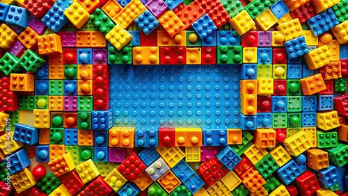 Colorful Lego background with space for text , toys, childhood, creativity, construction, building blocks, education, play, imagination, fun, pattern, bricks, plastic, colorful, design