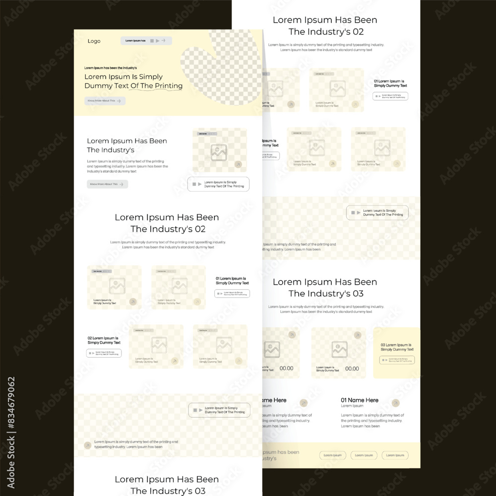One-page website design template for business. Landing page wireframe. Flat modern responsive design. Ux ui website Design One-page website design template for business. Landing page wireframe. Flat modern responsive design. Ux ui website Design