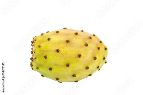 fresh opuntia or cactus fruit isolated on a white background