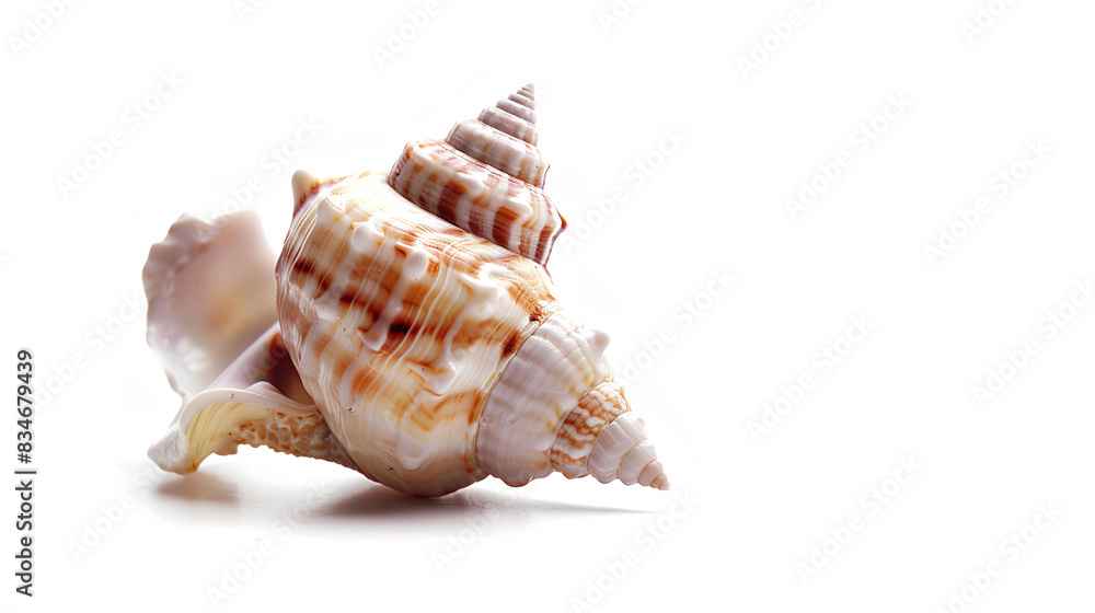 A Beautiful Sea Shell isolated on a white Background A Beautiful Sea Shell isolated on a white Background