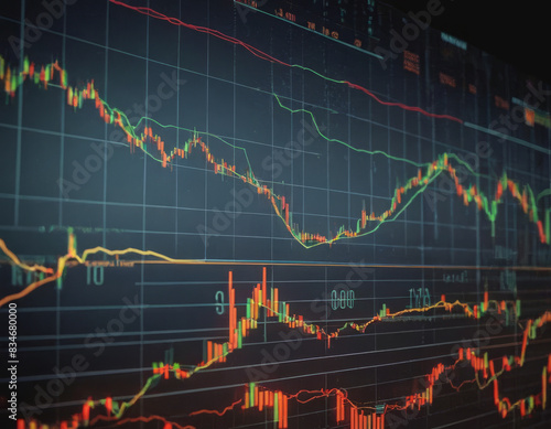 Il grafico di trading è caratterizzato da bande di Bollinger che si stringono, segnalando una possibile esplosione di volatilità. photo